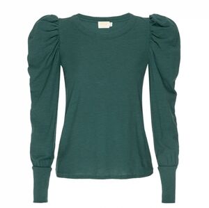 Nation LTD Romy Bold Shoulder Long Sleeve Tee, Teal Green Color, Size XL